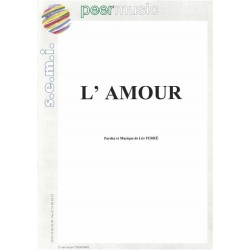 Sheet music L'AMOUR Léo Ferré