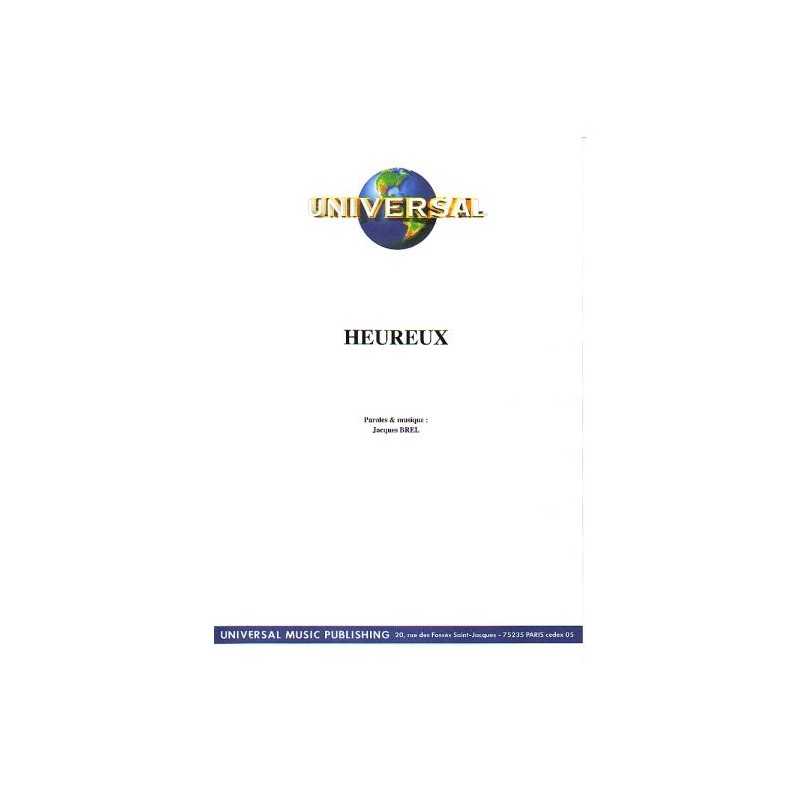 Sheet music HEUREUX Jacques BREL