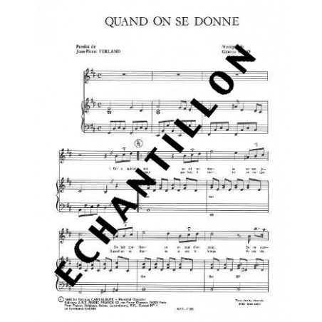 QUAND ON SE DONNE