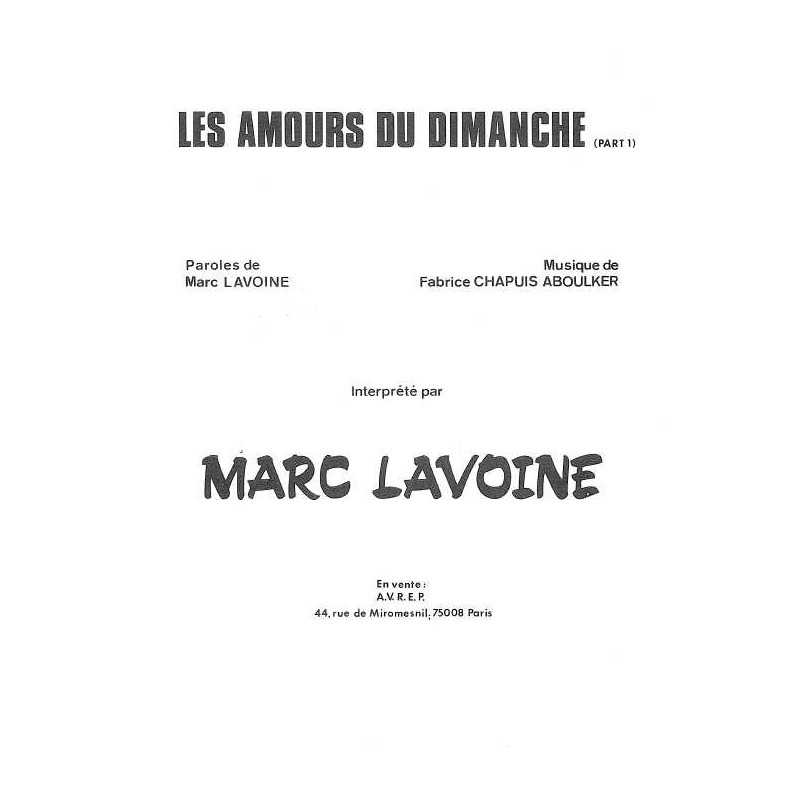 LES AMOURS DU DIMANCHE