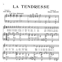 Partition LA TENDRESSE BOURVIL Marie LAFORÊT