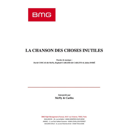 LA CHANSON DES CHOSES INUTILES