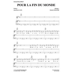 Sheet music POUR LA FIN DU MONDE GERARD PALAPRAT pdf