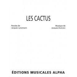 Sheet music LES CACTUS Jacques Dutronc