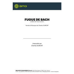 Sheet music COMME UNE FUGUE DE BACH Charles DUMONT