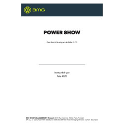 Sheet music POWER SHOW Fela Kuti
