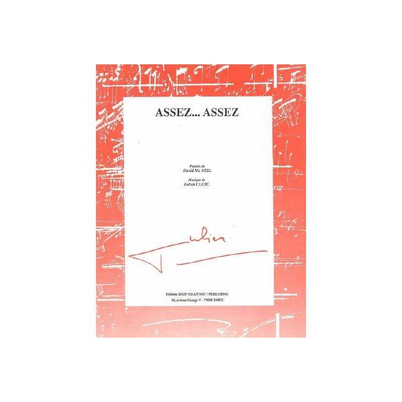 Sheet music ASSEZ ASSEZ Julien CLERC