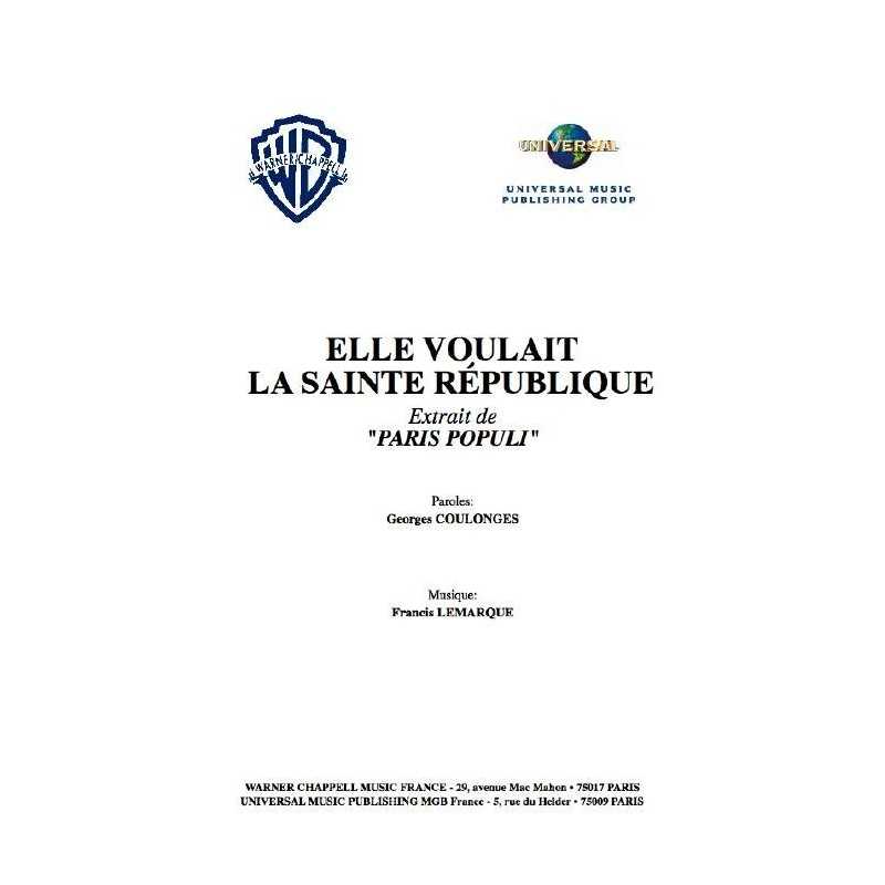 ELLE VOULAIT LA SAINTE RÉPUBLIQUE