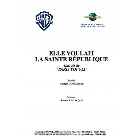 ELLE VOULAIT LA SAINTE RÉPUBLIQUE