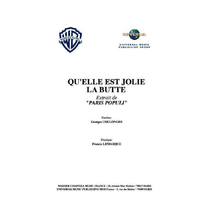 QU'ELLE EST JOLIE LA BUTTE