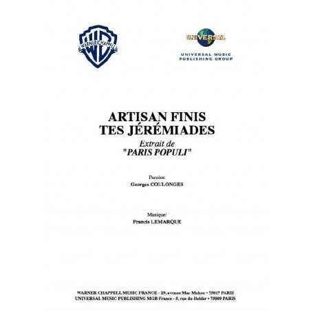ARTISAN FINIS TES JÉRÉMIADES