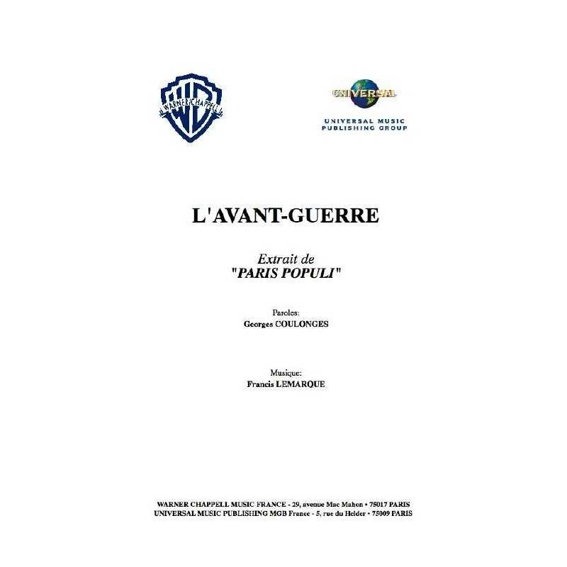 L'AVANT-GUERRE