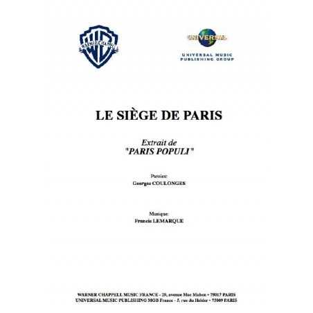 LE SIÈGE DE PARIS