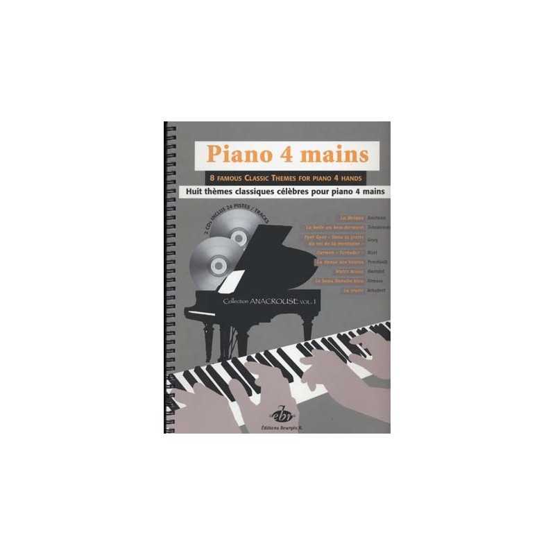 8 THÈMES CLASSIQUES CÉLÈBRES POUR PIANO 4 MAINS (+ 2CD)