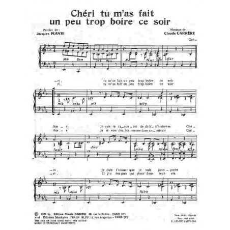 CHERI TU M'AS FAIT UN PEU TROP BOIRE CE SOIR