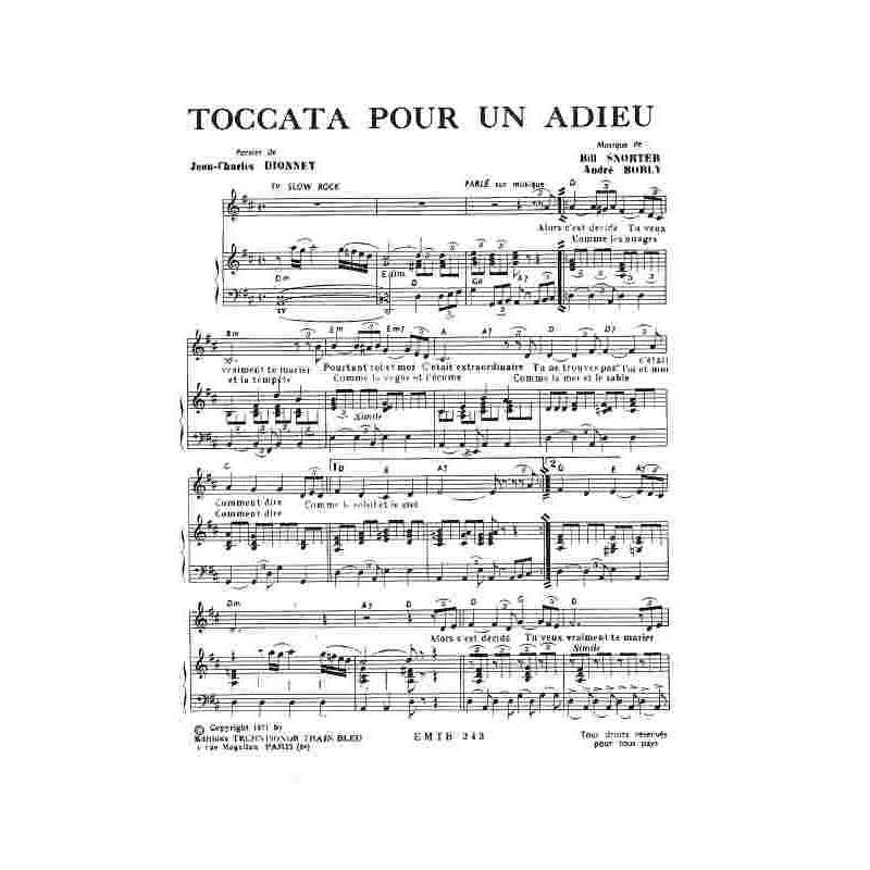 TOCCATA POUR UN ADIEU