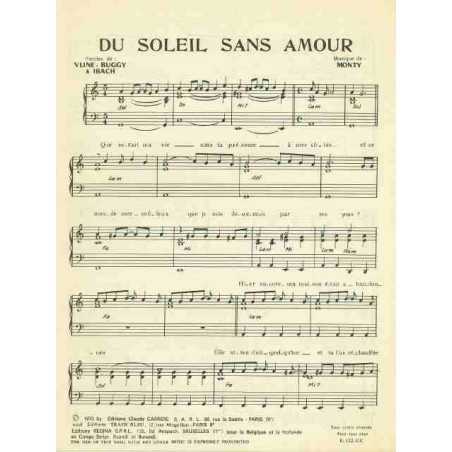 DU SOLEIL SANS AMOUR