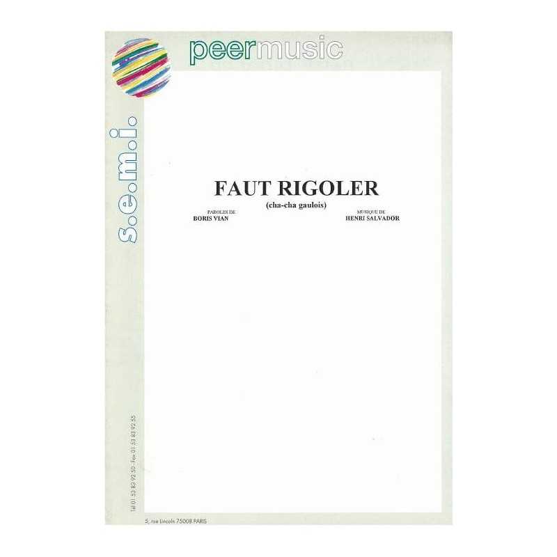 Sheet music FAUT RIGOLER Henri Salvador