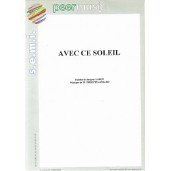 Sheet music AVEC CE SOLEIL Edith PIAF