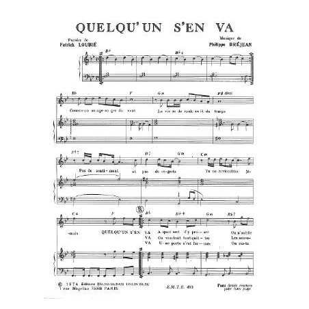 QUELQU'UN S'EN VA