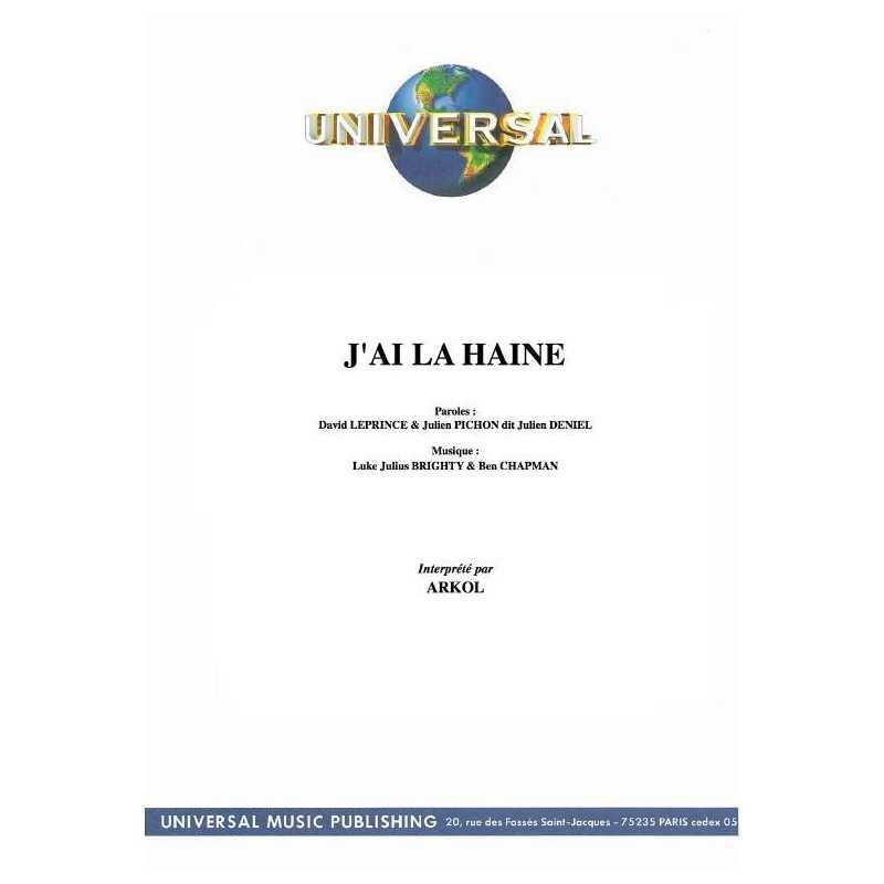 J'AI LA HAINE