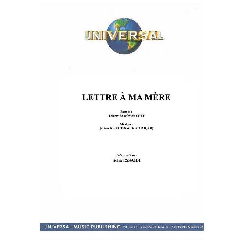 LETTRE À MA MÈRE