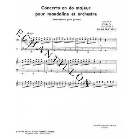 CONCERTO EN DO MAJ. POUR MANDOLINE ET ORCHESTRE