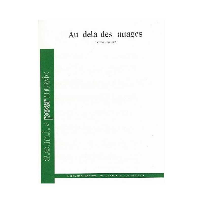 Sheet music AU-DELÀ DES NUAGES Tino Rossi