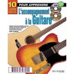 10 LEÇONS FACILES POUR... L'ACCOMPAGNEMENT À LA GUITARE (CD+DVD)
