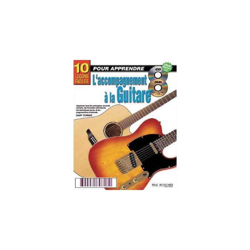 10 LEÇONS FACILES POUR... L'ACCOMPAGNEMENT À LA GUITARE (CD+DVD)
