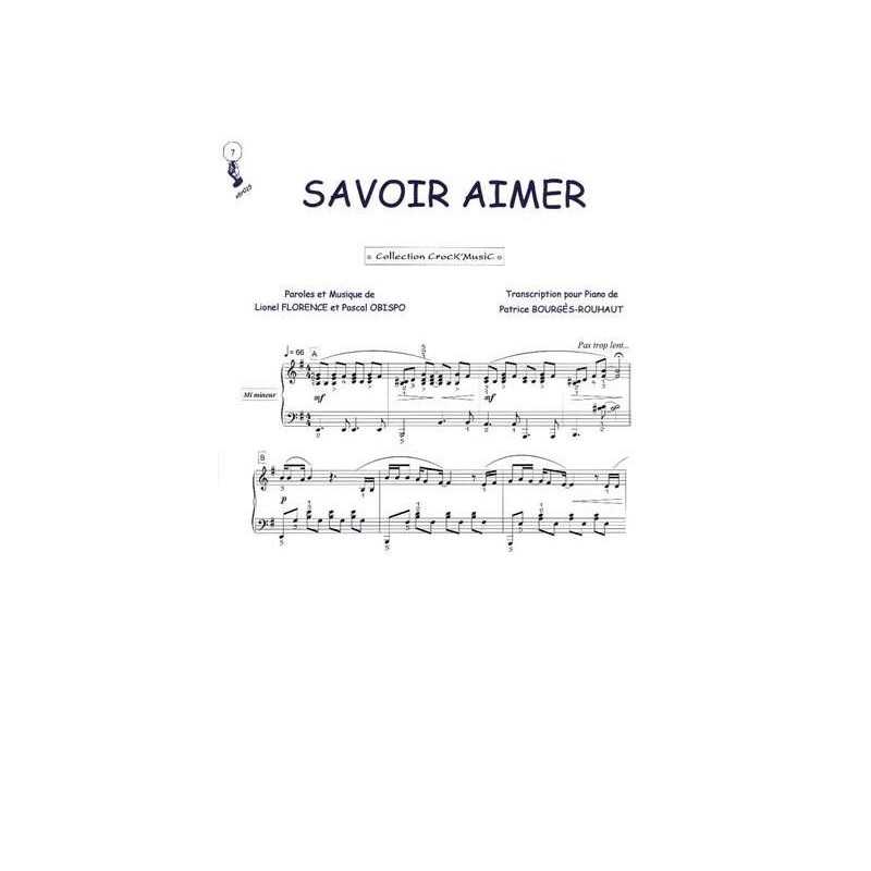 Partition SAVOIR AIMER Florent Pagny
