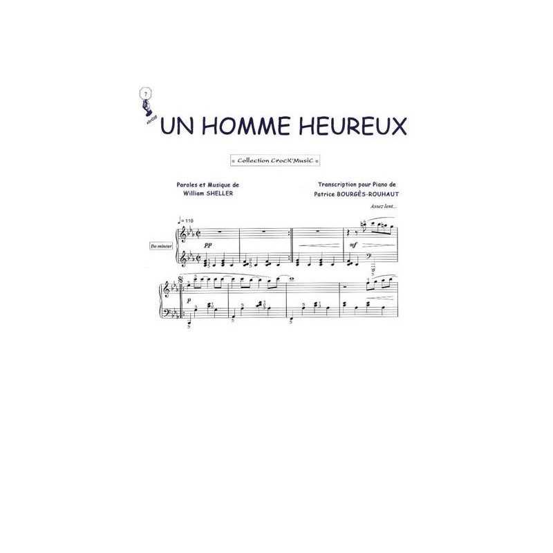 Partition UN HOMME HEUREUX William Sheller