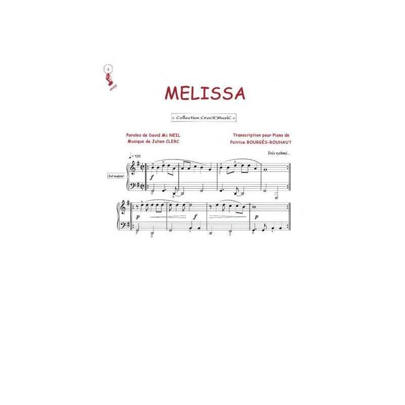 Partition MÉLISSA Julien Clerc