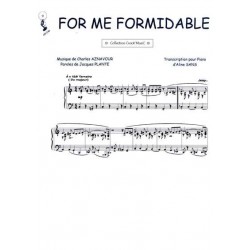 Partition FOR ME FORMIDABLE Charles Aznavour