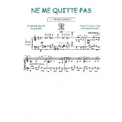Partition NE ME QUITTE PAS Jacques Brel