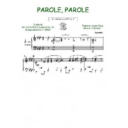 Sheet music PAROLE PAROLE Dalida