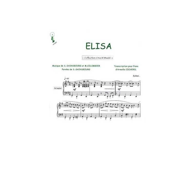 Sheet music ÉLISA Serge Gainsbourg