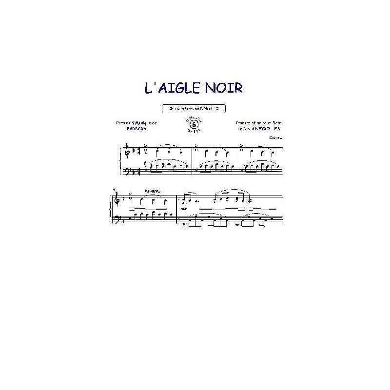 Sheet music L'AIGLE NOIR Barbara