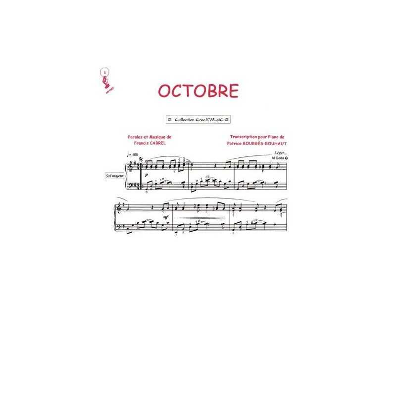 Partition OCTOBRE Francis Cabrel