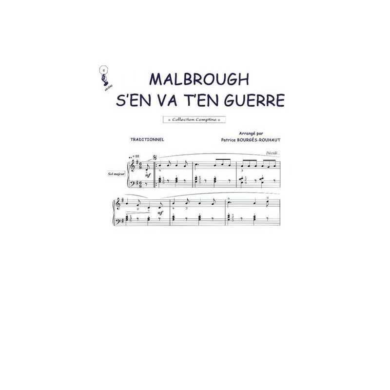 Sheet music MALBROUGHT S'EN VA T'EN GUERRE PDF