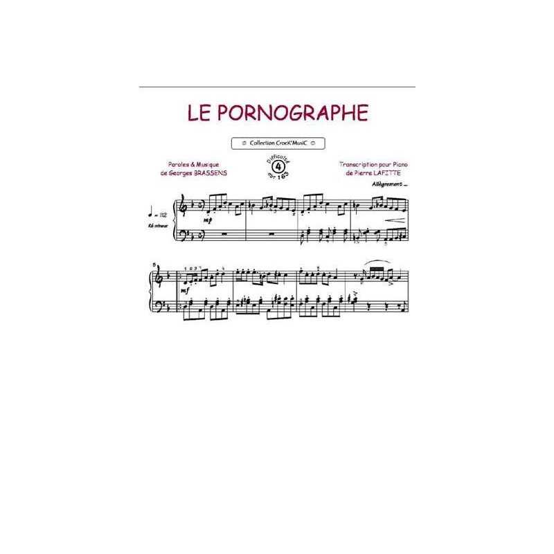 Partition LE PORNOGRAPHE Georges Brassens