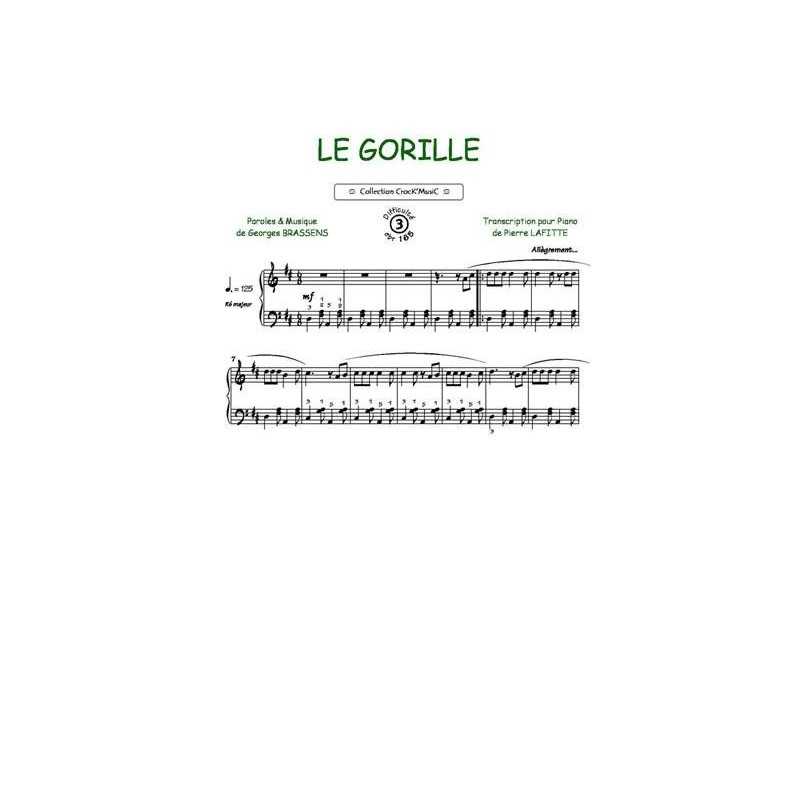 Partition LE GORILLE Georges Brassens