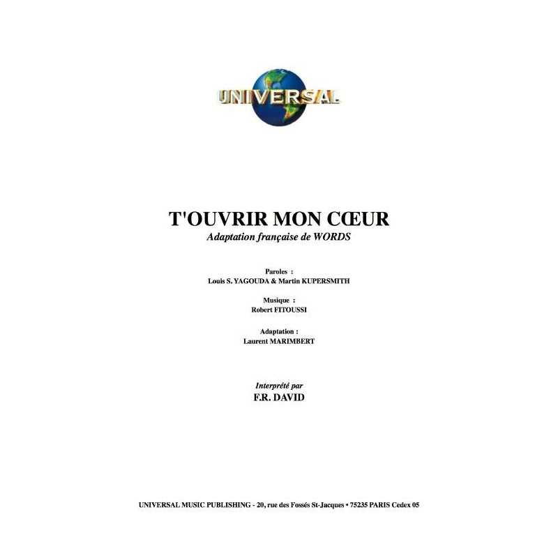 T'OUVRIR MON CŒUR