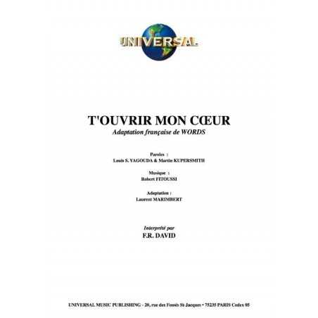 T'OUVRIR MON CŒUR