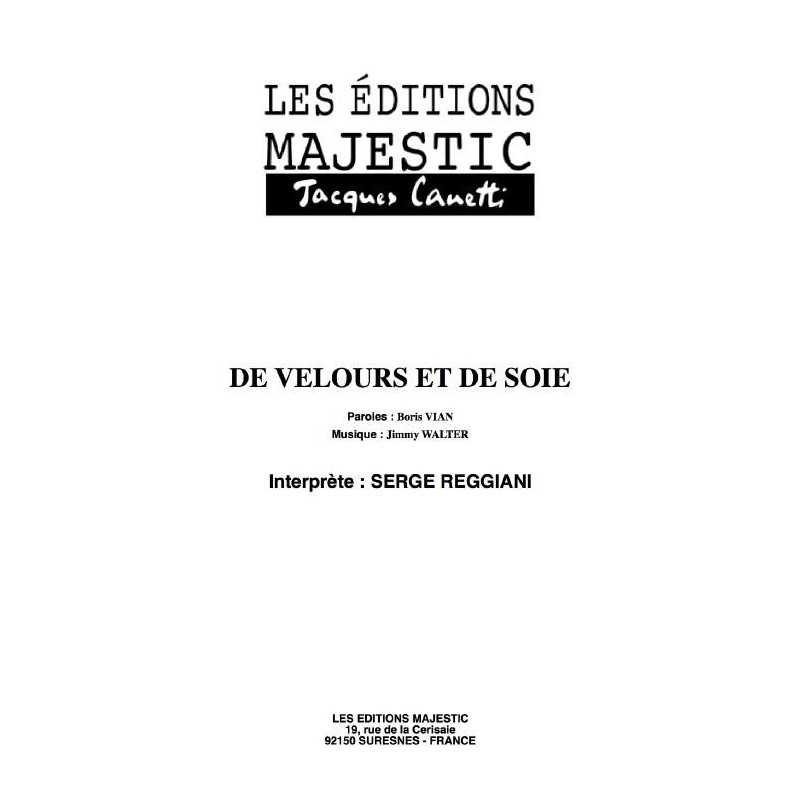 DE VELOURS ET DE SOIE