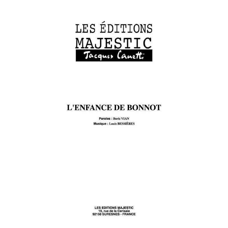 L'ENFANCE DE BONNOT
