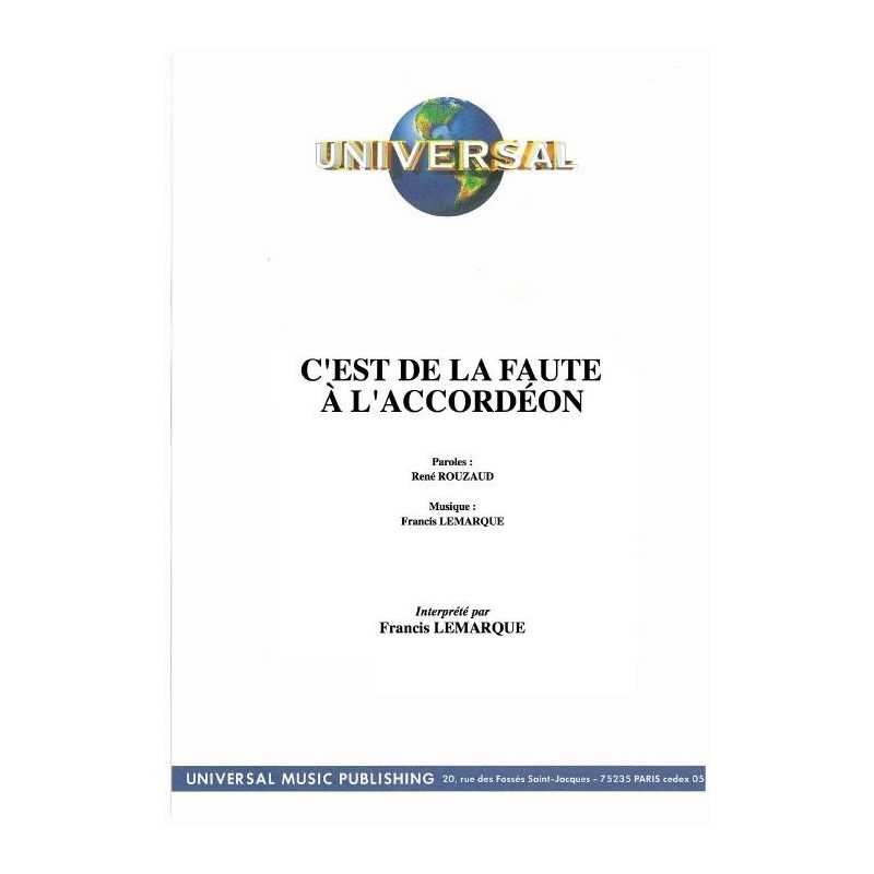 C'EST DE LA FAUTE À L'ACCORDÉON