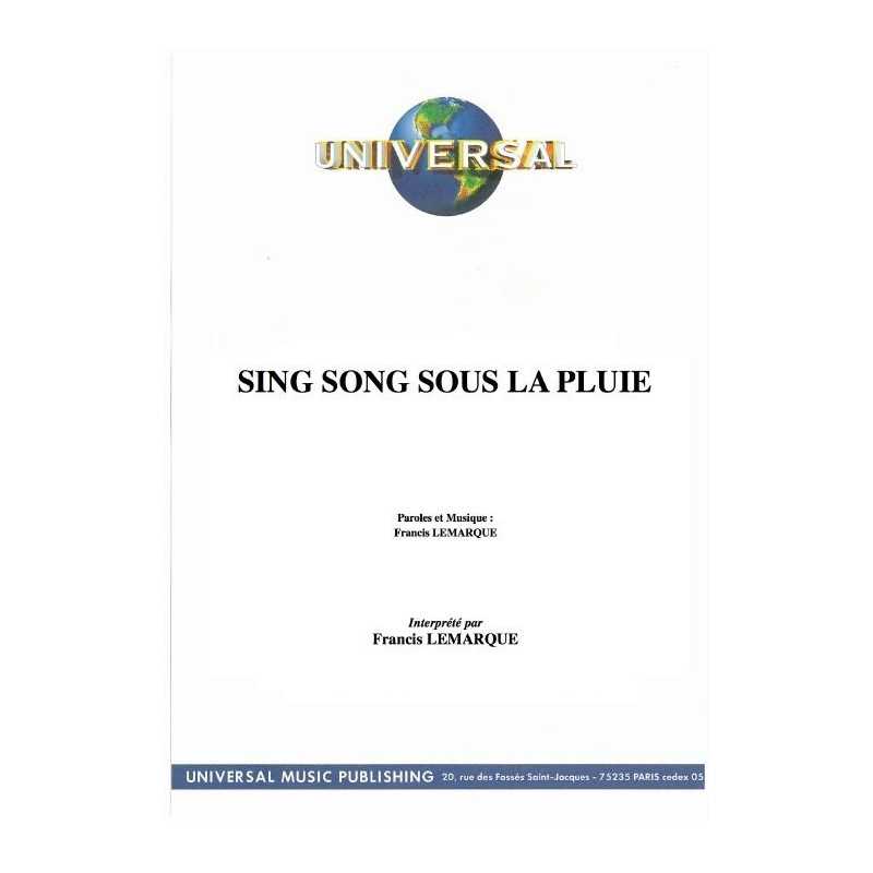 SING SONG SOUS LA PLUIE
