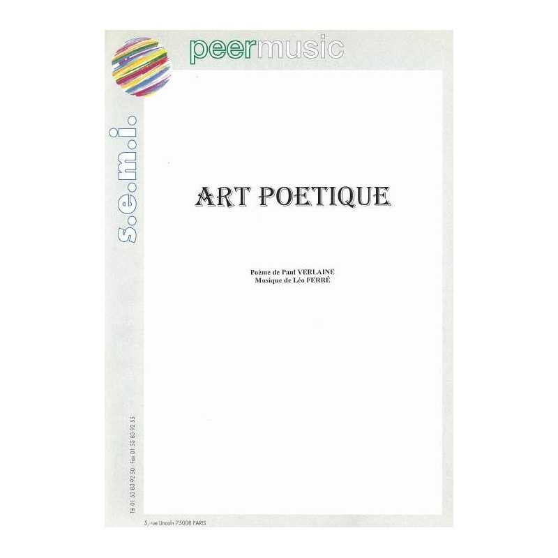 Partition ART POÉTIQUE Léo FERRÉ