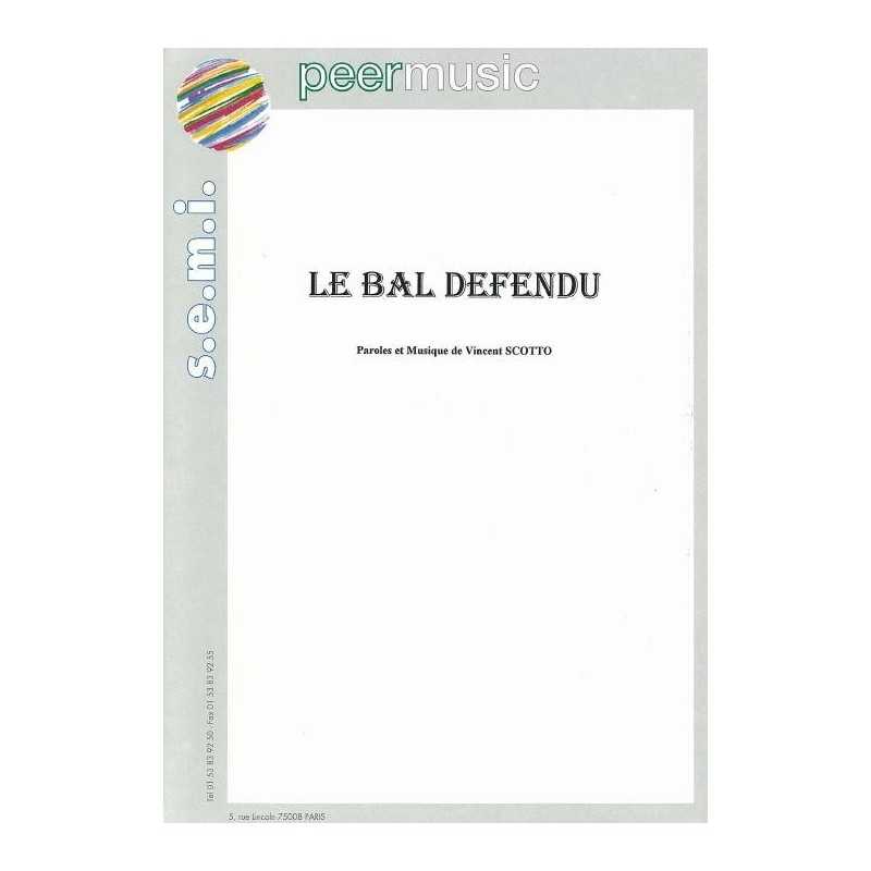 Sheet music LE BAL DÉFENDU Roberte MARNA